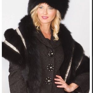 Double Tail Fox Fur Wrap